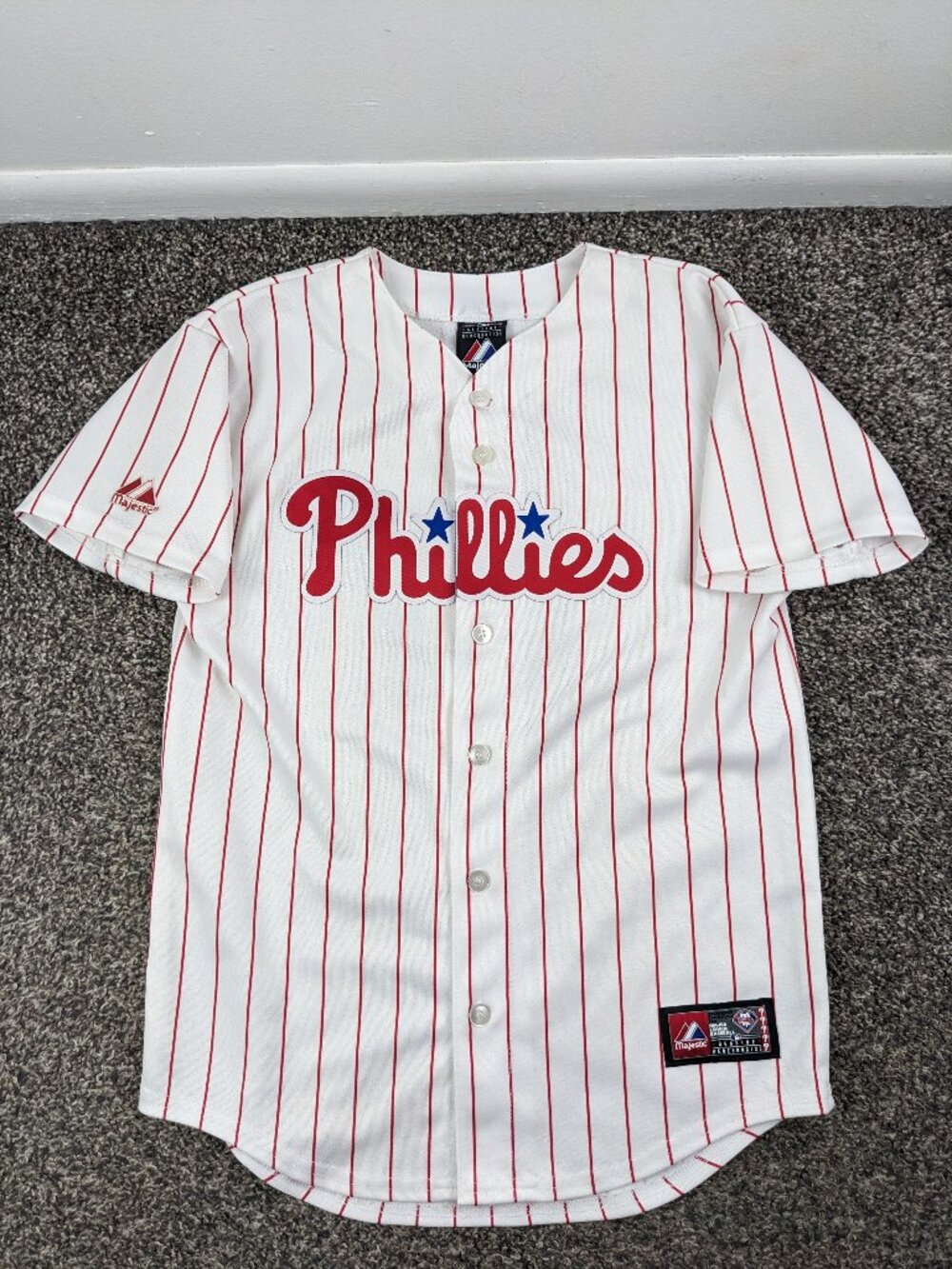Carlos Ruiz Philadelphia Phillies Jersey Majestic Sewn Youth Large